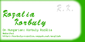 rozalia korbuly business card